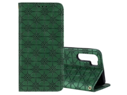 Capa De Couro Flip Horizontal Magnética Com Padrão De Relevo Lucky Flowers Para Oppo A91/f15 Com Suporte E Compartimentos Para Cartões
