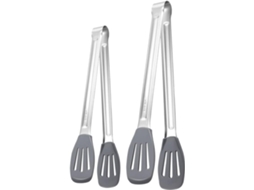 Pinça Para Alimentos Cabilock De 2 Peças Em Aço Inoxidável E Silicone, Ferramenta Prática Para Segurar Carnes E