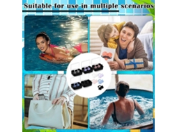 Conjunto De 5 Protetores Nasais Para Natação, Clipe Nasal Transparente De Silicone Com Estojo De Armazenamento De Plástico, Clipe Nasal À Prova D