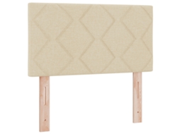 Conjunto 1 Cabeceira Estofada Vidaxl Creme Tecido (80 Cm)