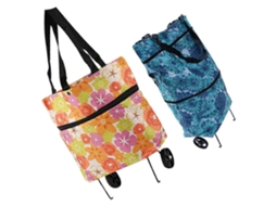 Sacolas de Compras Dobráveis ​​com Rodinhas para Guardar Objetos, Conjunto com 2 Unidades. GOKOCO