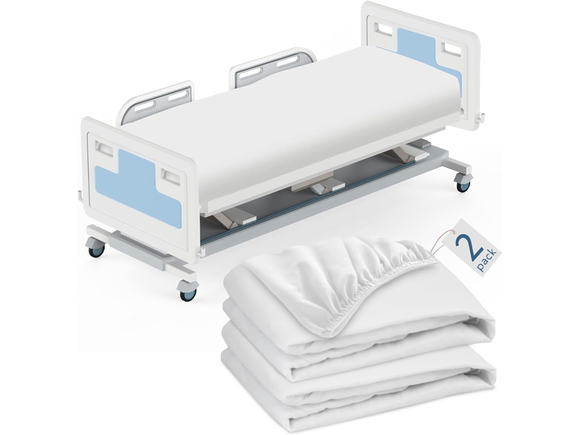 Pacote Com 2 Lençóis Hospitalares 36 X 84 X 9, Lençóis Com Elástico Para Cama Hospitalar Para Casa