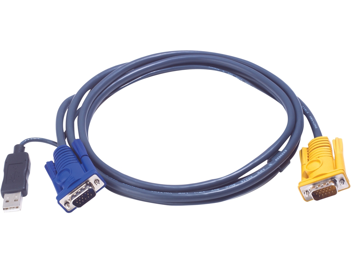Lurelia Cabo Kvm, Sphd15 Ma para Hd15 Ma E Usb Tipo A Ma, 3 M