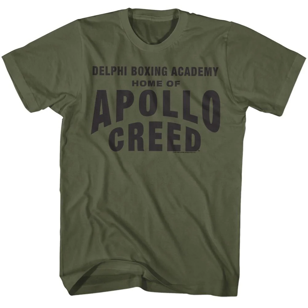 Rockinstone Rocky Movie Apollo Home Solid Military Green Adult T-shirt Size:l