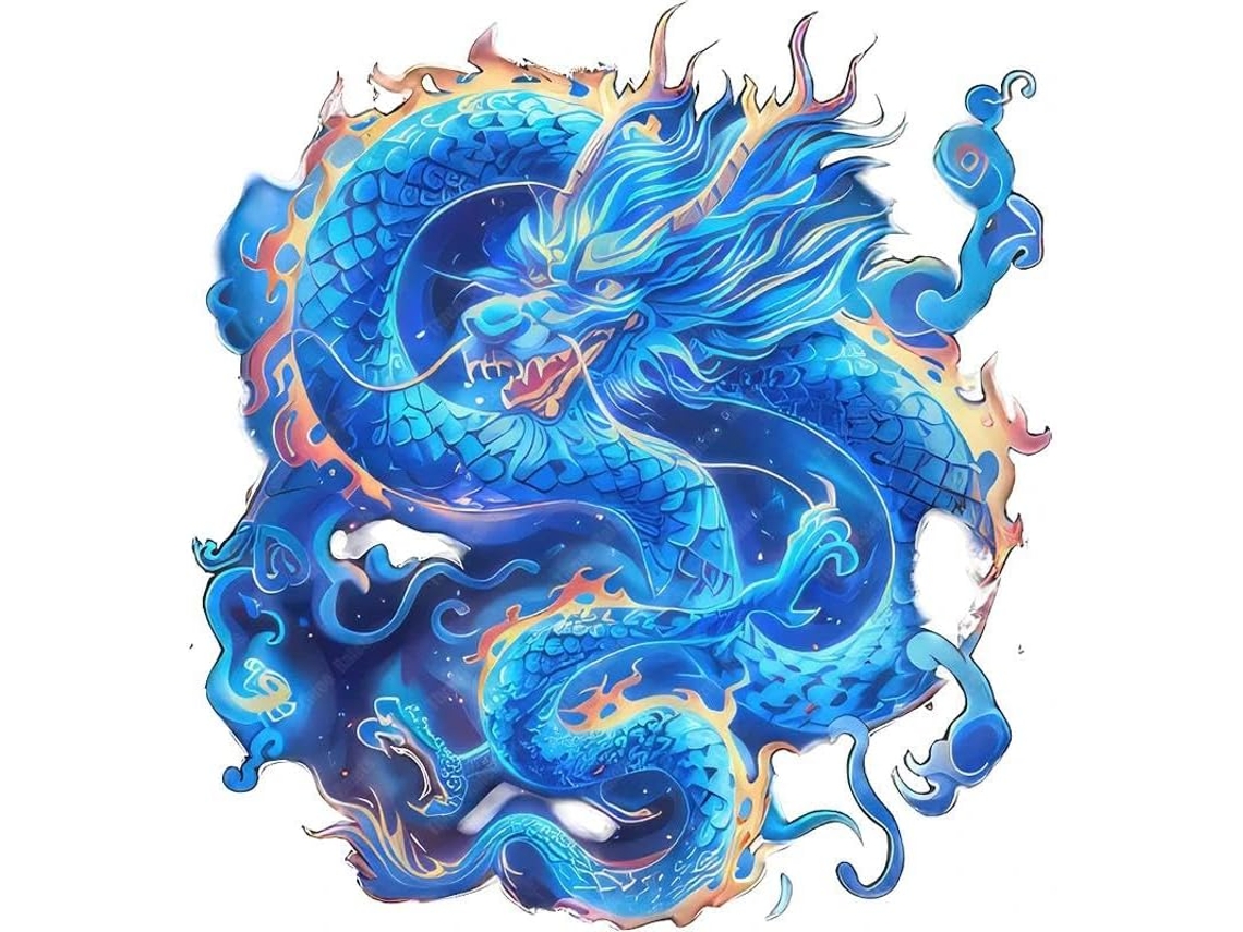 Adesivos de parede de desenho animado do Poderoso Dragão Azul para decoração de casa, adesivos personalizados para carros.