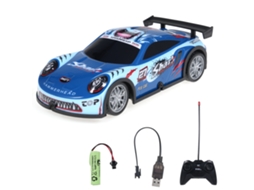 Carro De Controle Remoto 1:22, Veículo De Corrida Elétrico Com Luzes, Presente Para Adultos E Crianças, Azul