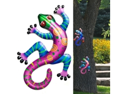 Decoração de parede Iron Gecko para jardim externo CHABERLU
