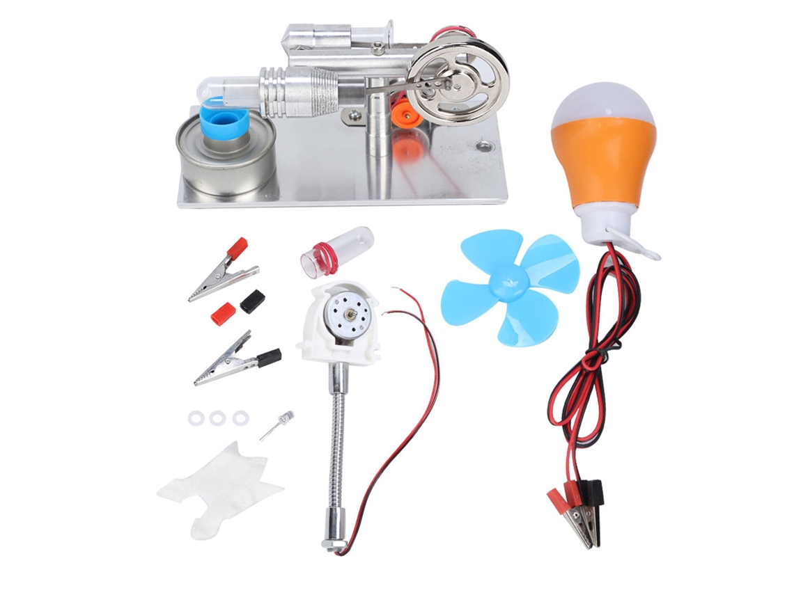 Máquina Stirling Tipo T Gerador Ar Quente Miniatura