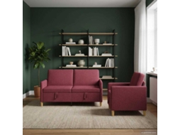 Vidaxl Conjunto De Sofá Com Armazenamento 2 Pcs Vinho Vermelho