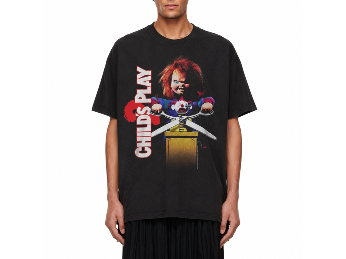 Rockinstone Chucky Child's Play 2 Poster Black Adult T-shirt Size:xxl