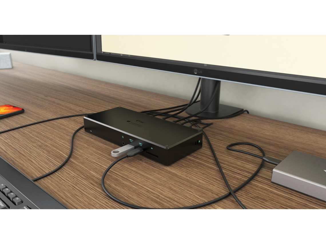 I-Tec Tb3Tripledockpd Base & Duplicador de Portas com Fios Thunderbolt 3 Preto