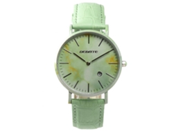Reloj De Pulsera Para Hombre De Aleación Con Esfera Redonda Y Cuarzo (verde)