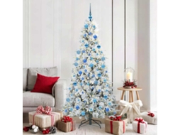 Vidaxl Árvore De Natal Articulada Artificial Branco 180 Cm Pe E Pvc