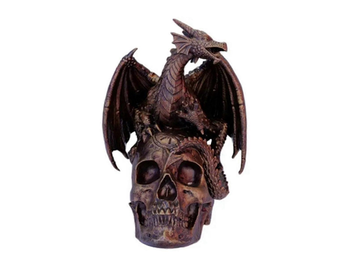 Estátua De Crânio De Dragão Voador, Decoração De Halloween