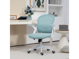 Cadeira de escritório ergonômica com encosto em tela e altura ajustável, 65,5 x 61,5 x 88-97,5 cm, azul