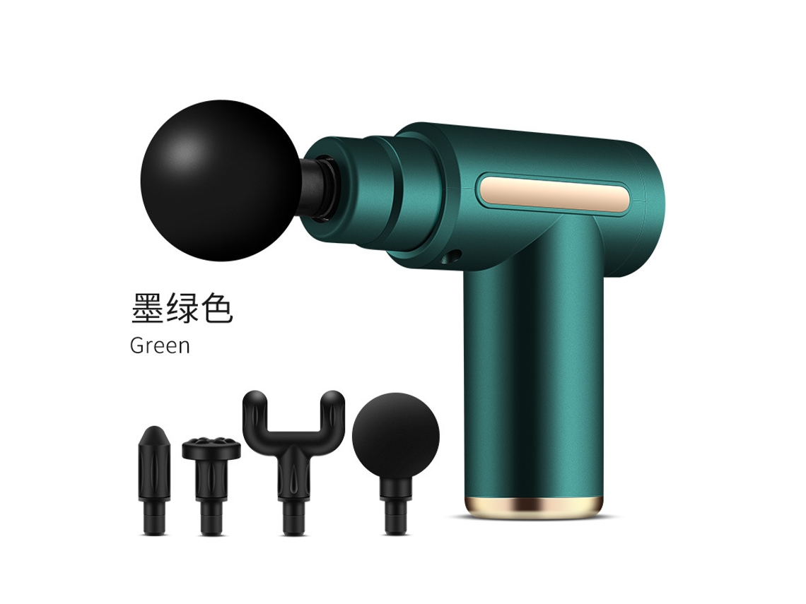 Massageador elétrico portátil Brilvibera Mini para relaxamento muscular (verde)