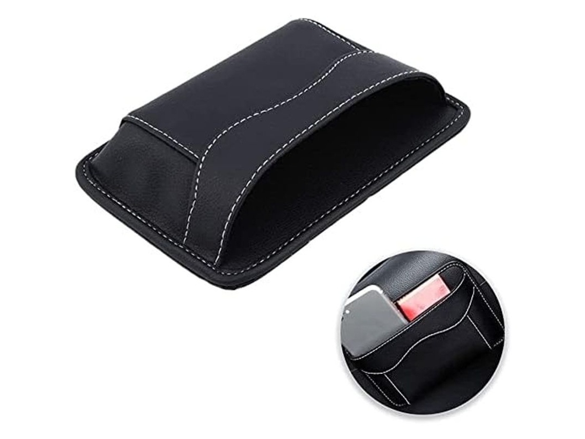Organizador Lateral Do Assento Do Carro - Bolsa De Armazenamento Entre O Assento E A Consola - Couro Pu Resistente