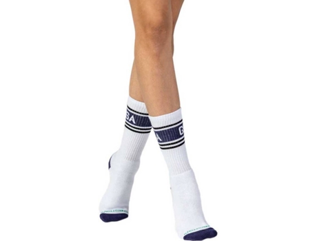 Pack 3 Pares Meias para Homem GSA Supercotton Superlogo Listras 3 Pares Branco para Corrida (EU 36-40)