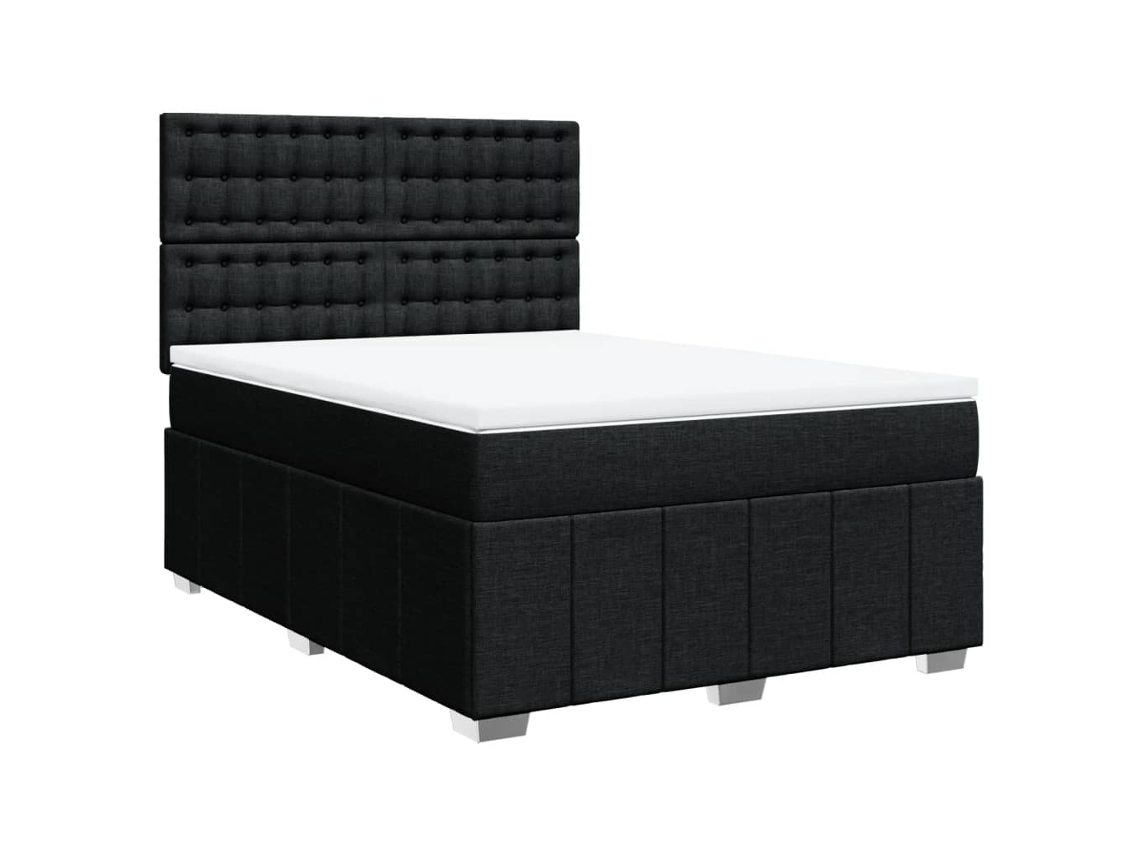Box Spring Bed, Box Spring Beds Vidaxl Preto Tecido (140 X 190 Cm)