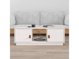Vidaxl Mesa De Centro 100x50x35 Cm Pinho Maciço Branco