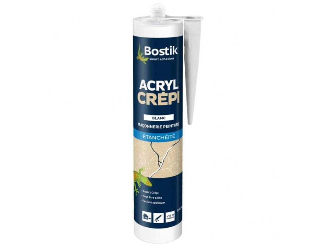 Massa Acrílica Acryl Crépi Junta de Fissura Cartucho de 310 Ml BOSTIK