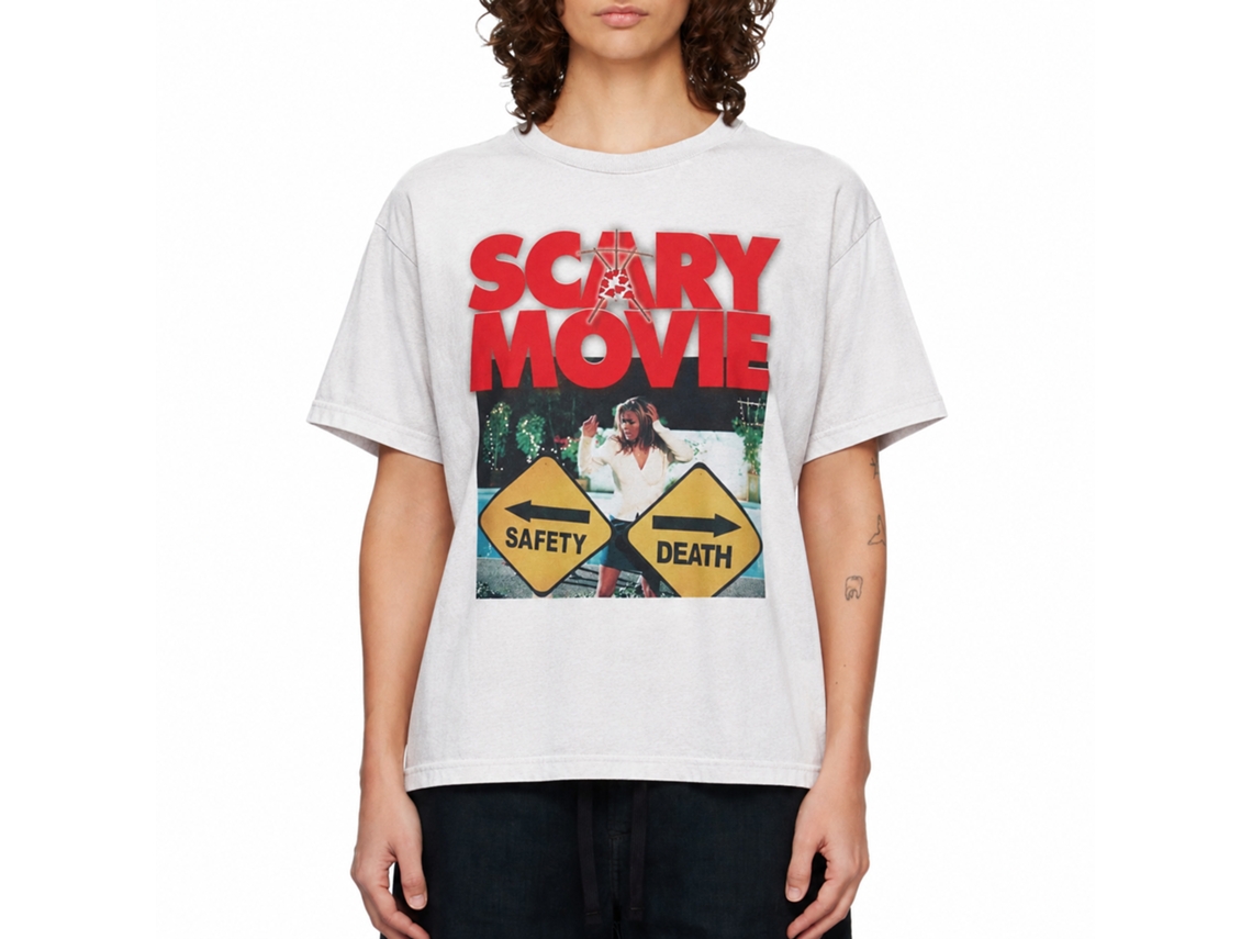 Rockinstone Scary Movie Paths White T-shirt Size:m