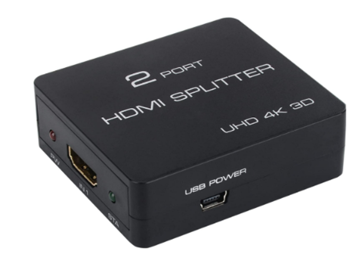 Hdmi 4k Splitter 1 Em 2 Para Monitor Duplo, 4k30hz, 1080p, 3d, Compatível Ps4 Etc Preto Bestvite