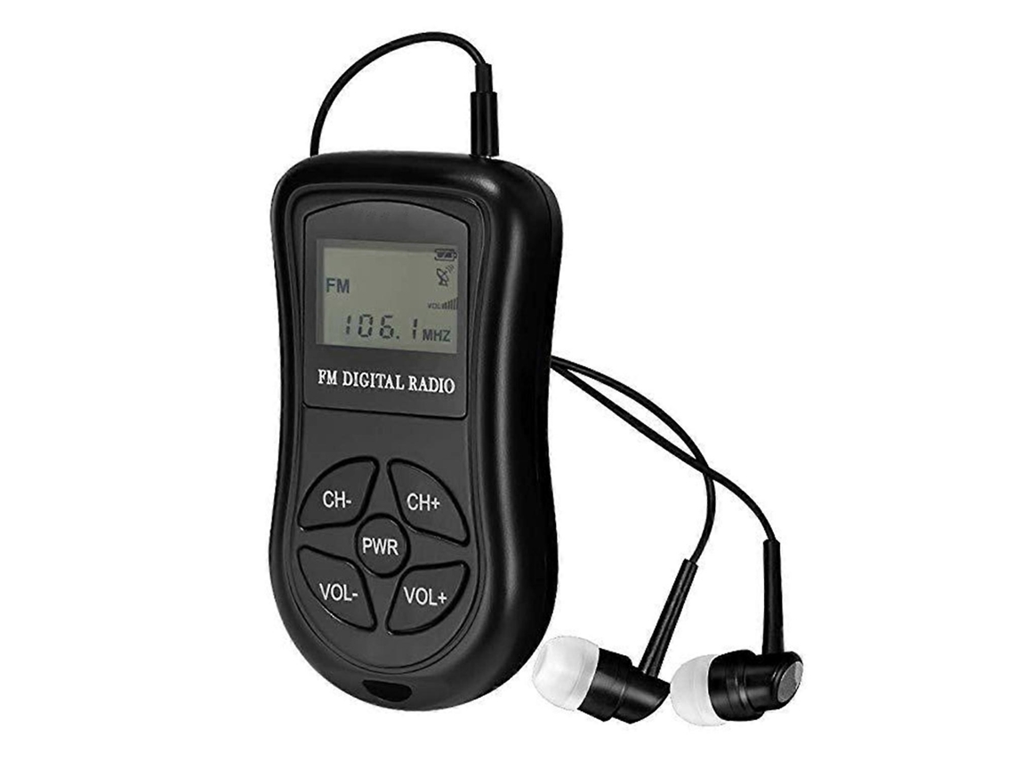 Rádio Digital Com Visor Lcd, Mini Rádio Fm Portátil Operado Por Bateria Com Fone De Ouvido Estéreo Para Casa. Olysi Shop