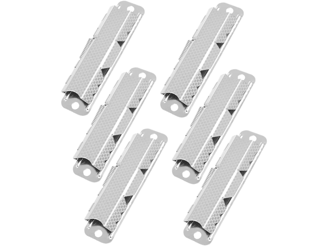 Conjunto De 6 Clipes Metal Em Liga Zinco, Com Forte Poder De Fixação E Furos Pré Perfurados Para Instalação Ideais