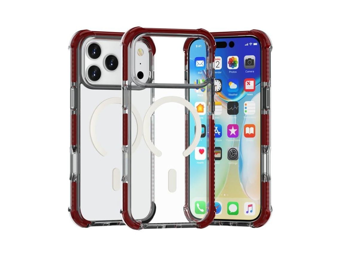 Capa De Acrílico Transparente À Prova De Choque Para Iphone 17 Pro Max - Magnética - Magsafe
