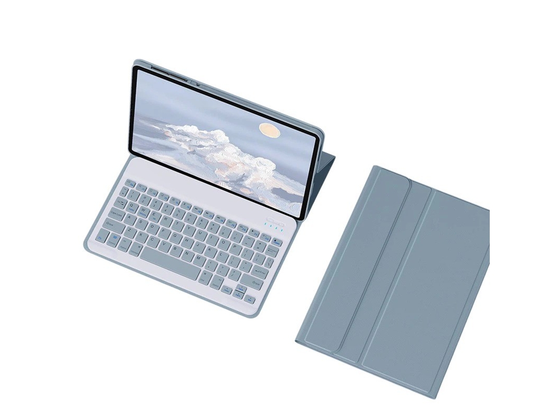 Capa Com Teclado Bluetooth, Compatível Com Xiaomi Redmi Pad Se 11 2023, Azul