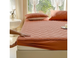 Capa De Colchão , 150x200cm , Serve Para Colchões De 5,1 A 30,5 Cm De Altura. Laranja Hexinyigjly