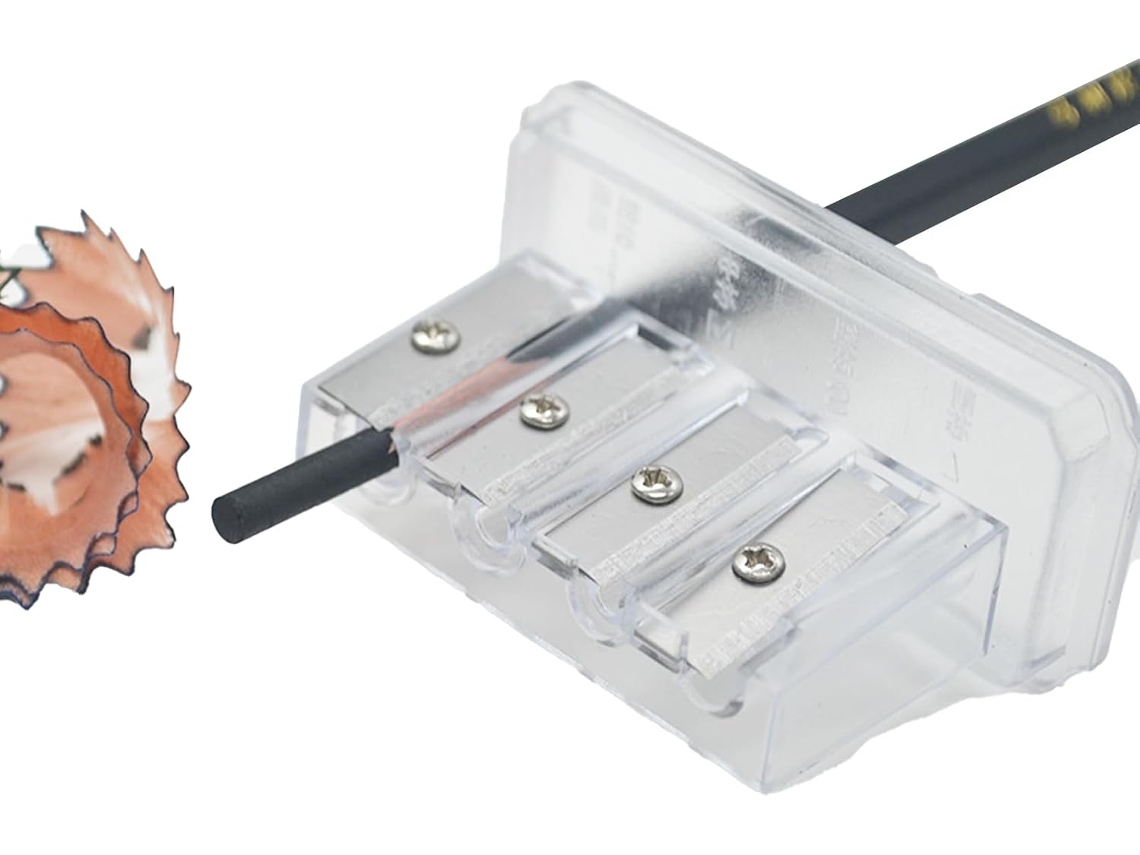 Porta Lápis Manual Multifuncional Com 4 Furos Para Ponta Longa.