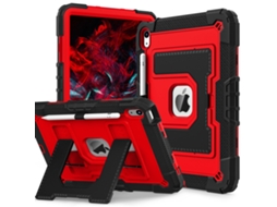 Capa Para Ipad Air 11 M2 2024/air M3 2025, Protetora À Prova De Quedas Tuotuo (preto E Vermelho)