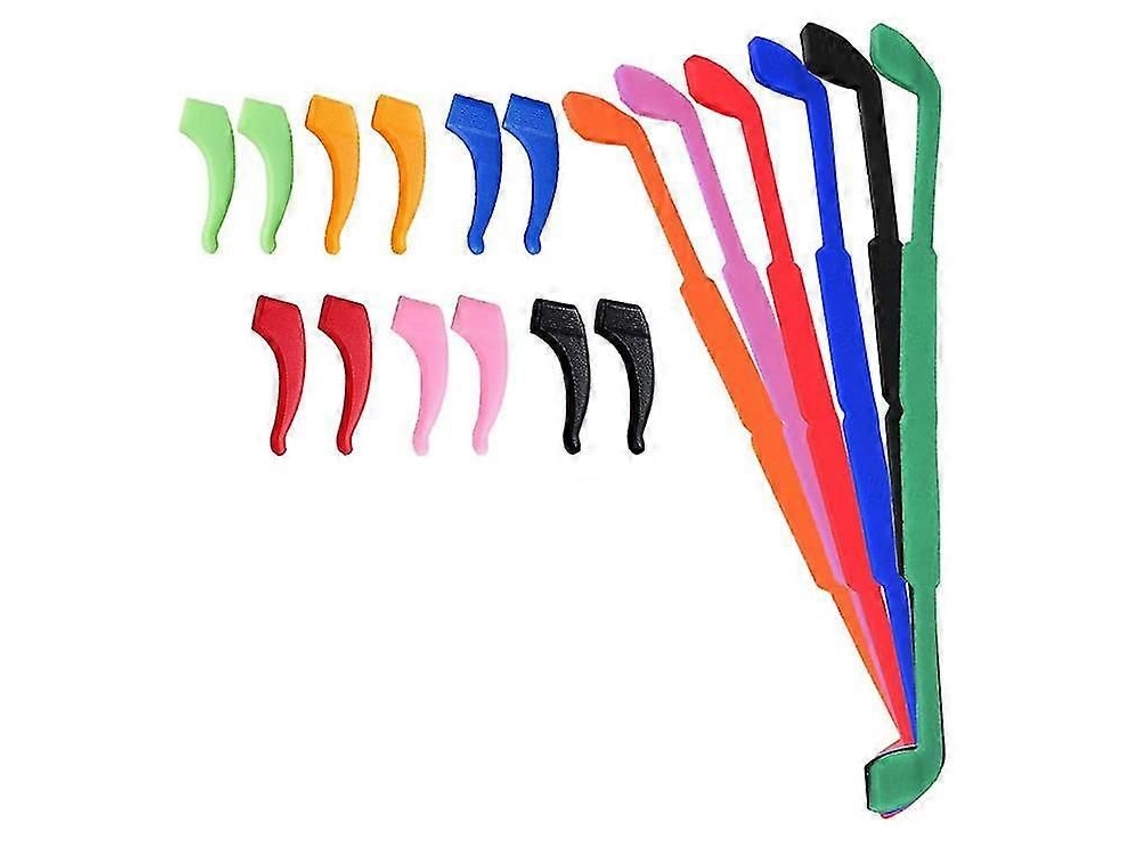 Wabjtam Pacote com 6 Tiras de Silicone Antiderrapantes para Óculos Pares Ganchos Fixação Orelha, Rete Ntor Macio GOKOCO