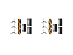 Conjunto Com 2 Unidades De Acessórios Para Aspirador De Pó Ecovacs Deebot Ozmo T8 T9 T8 Aivi: Escova Rotativa, Filtro E Escova Lateral._glo