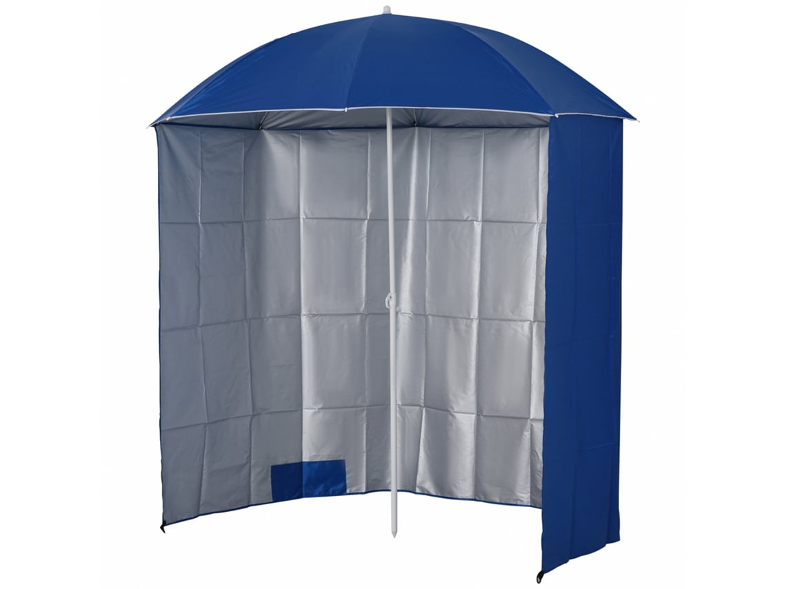 Guarda sol de Praia com Toldo Integrado, em Metal e Poliéster, Ø220x220 Cm, Azul ORBITRA COMMERCE