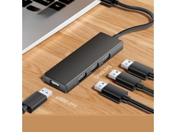 Lurelia Hub Usb 2.0 T416b-15 4 Em 1, Cabo 150 Mm, Revestimento Plástico