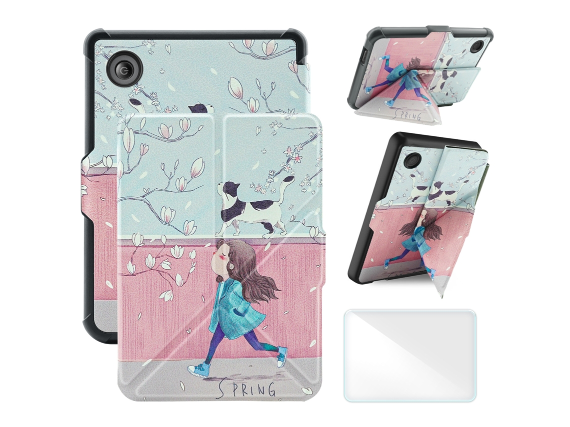 Capa Protetora Ultrafina Em Pele Pu Para Kobo Clara Color N365 / Kobo Clara Bw Menina Siurn