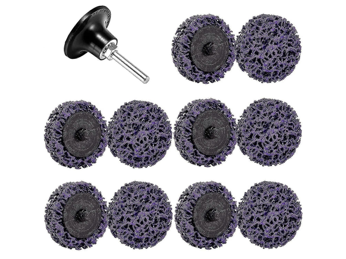 Disco De Desbaste De 2 Polegadas Com Troca Rápida Para Remover Tinta De Madeira E Plástico (10 Unidades + 1 Suporte)