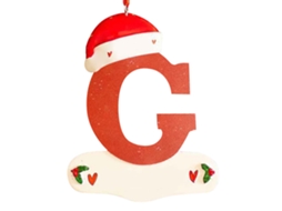 Decoração Personalizada de Natal com Letra G para Nome LAXISCREED