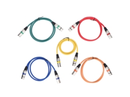 Lurelia Cabo Xlr Macho/fêmea 3 Pinos 1 M 3,3 Pés, Balanceado Blindado, Para Microfones, Mixer, Amplificador E Colunas Ativas