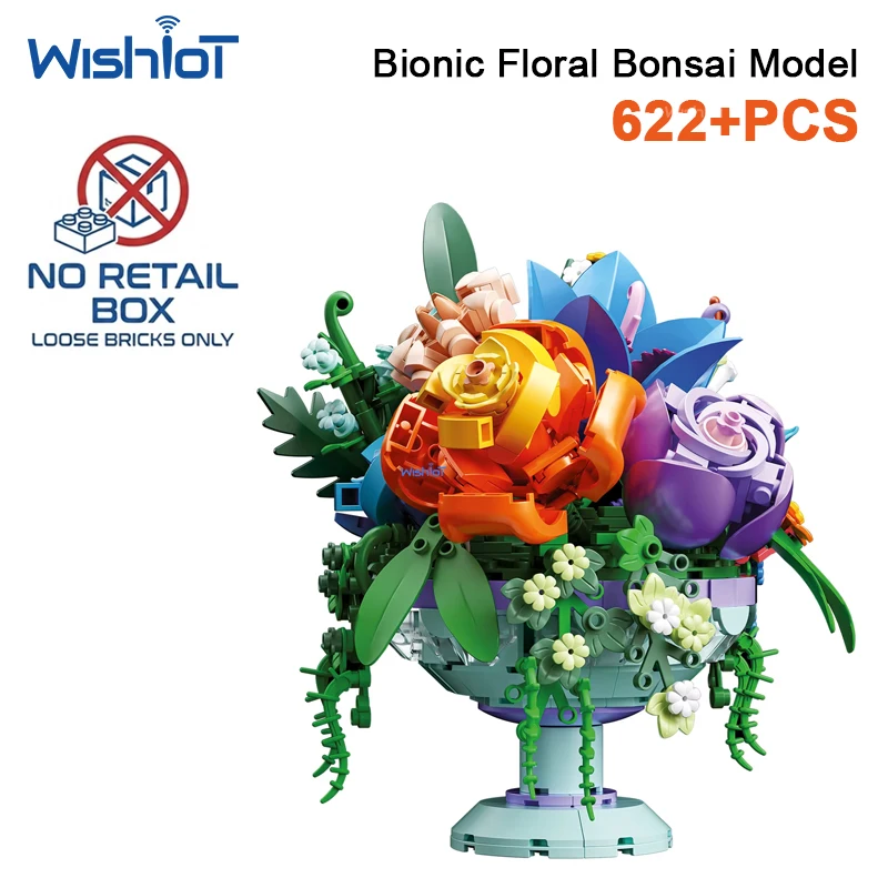 Conjunto De Bonsai Barroco Whispering Com 622 Peças De Flores Preservadas