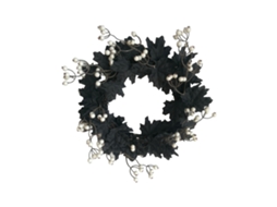 Decoração Halloween Folhas Maple Preto E Frutos