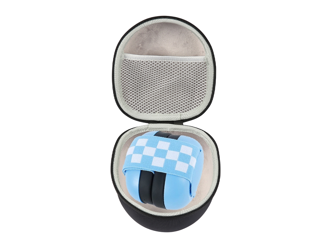 Fones de Ouvido de Segurança para Bebês, Proteção Auricular para Dormir, Faixa de Cabeça Elástica Ajustável MDUG (azul com Concha)