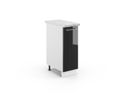Móveis de cozinha Fame-Line, 30 cm, Mármore PT, Antracite alto brilho, Vicco