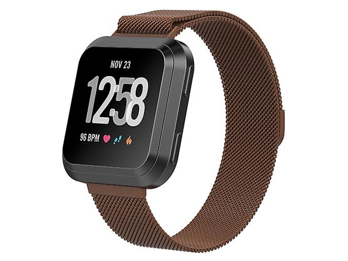 Bracelete de Smartwatch para Fitbit Versa 2 / Fitbit Versa / Fitbit Versa Lite Milanese Watch Band Tamanho Pequeno: 2 3X22 5Cm Café VENISYMLIS
