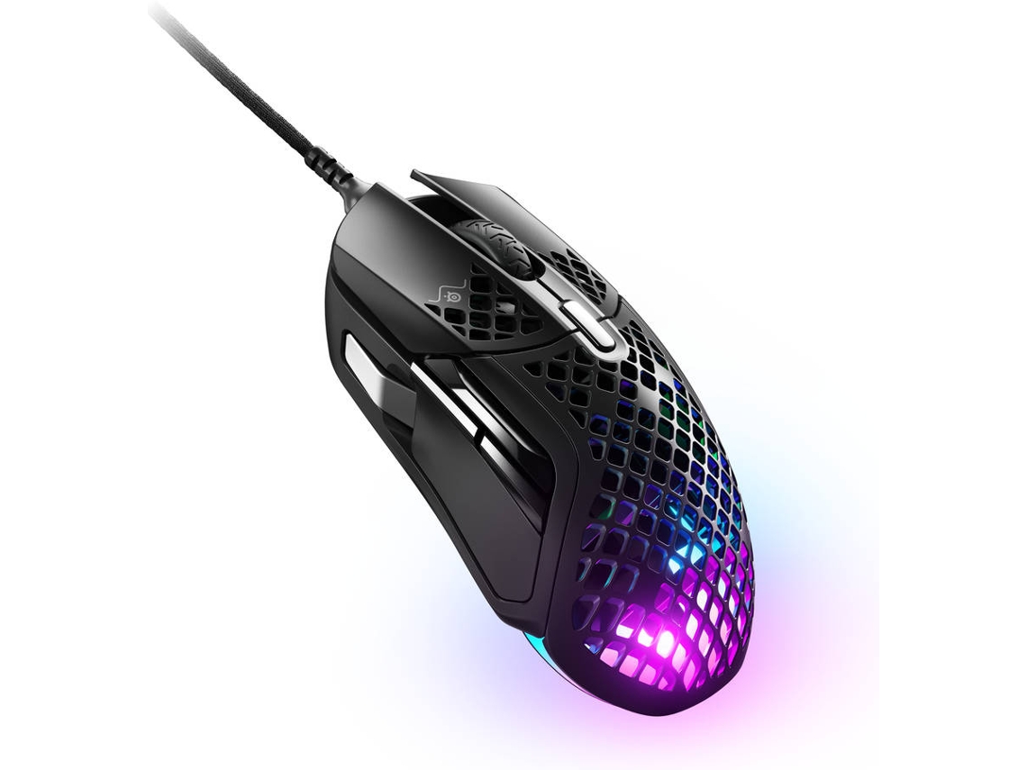 Rato Gaming STEELSERIES Aerox 5 (com Fio - 18000 dpi - Preto)