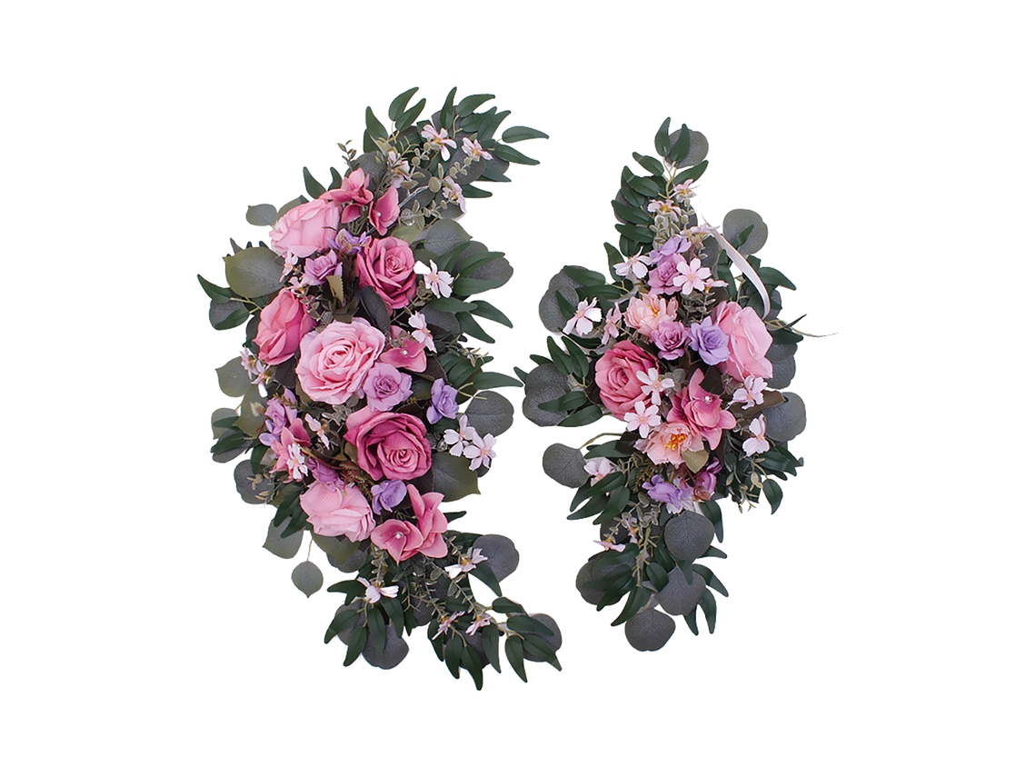 Arco De Casamento Artificial Decoração Elegante Flor Silk Plástico