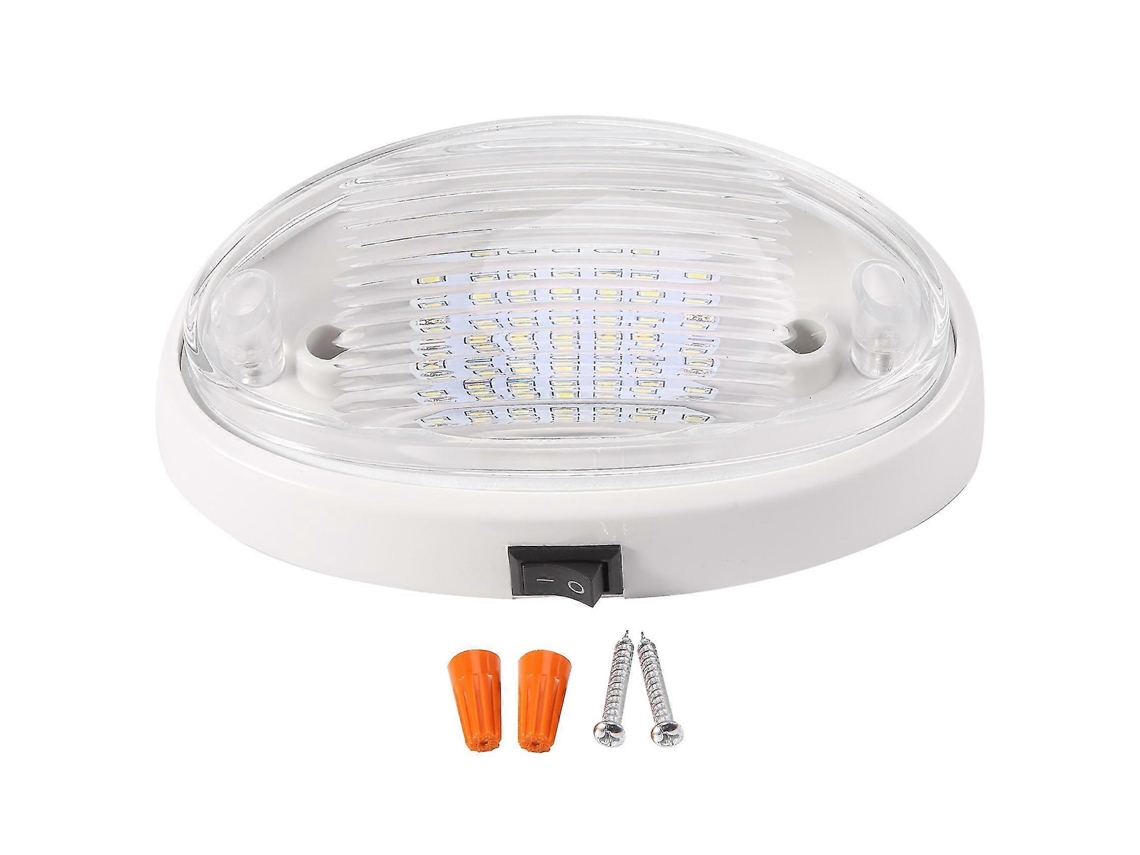 Luz Led 12v Com Interruptor Para Caravana Motorhome Barco Branco Yujia